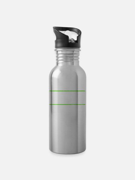 Lauch Sportler - Trinkflasche mit integriertem Trinkhalm - Lightsilver