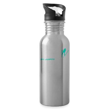 Skispringen Evolution - Trinkflasche mit integriertem Trinkhalm - Lightsilver - Rechts