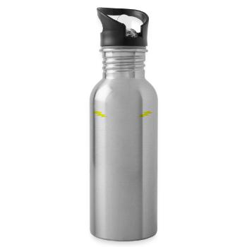 Électricien Électricien Électricien Électricité Électricité - Gourde avec paille intégrée - argent clair - Droite
