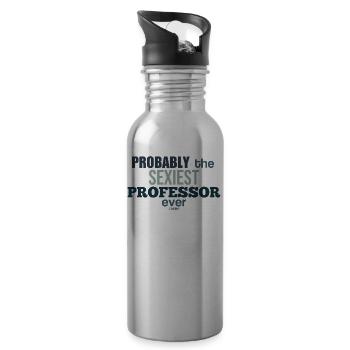 Professeur sexy drôle - Gourde avec paille intégrée - argent clair - Droite