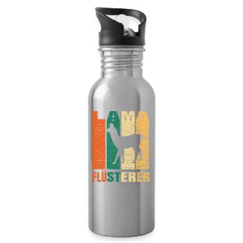 Lama - Trinkflasche mit integriertem Trinkhalm - Lightsilver - Rechts