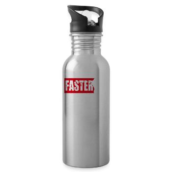 MMA Mixed Martial Arts Kampfsport UFC Geschenk - Trinkflasche mit integriertem Trinkhalm - Lightsilver - Rechts