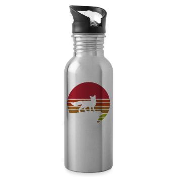 Fuchs - Trinkflasche mit integriertem Trinkhalm - Lightsilver - Rechts