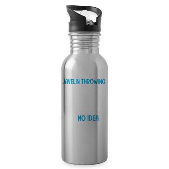 Speerwurf Speerwerfen Speerwerfer Javelin Throwing - Trinkflasche mit integriertem Trinkhalm - Lightsilver - Rechts