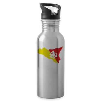 Sicily south Italy - Water bottle with straw - silver - Right