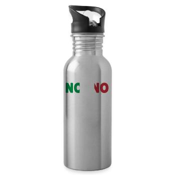 Nonno Opa Großvater Italien Flagge Geschenk - Trinkflasche mit integriertem Trinkhalm - Lightsilver - Rechts