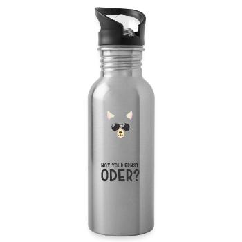 Alpaka - Not your Ernst - Trinkflasche mit integriertem Trinkhalm - Lightsilver - Rechts