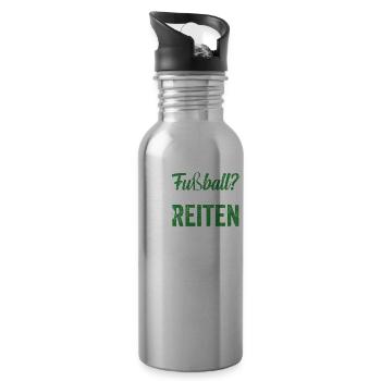 Reiten Reitsport - Trinkflasche mit integriertem Trinkhalm - Lightsilver - Rechts