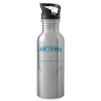 Schwimmen Schwimmer Schwimmsport Swimming Swim - Trinkflasche mit integriertem Trinkhalm - Lightsilver - Rechts