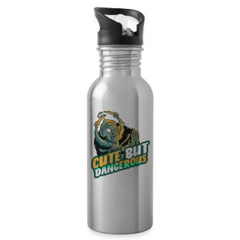 Kämpfen Karate - Trinkflasche mit integriertem Trinkhalm - Lightsilver - Rechts