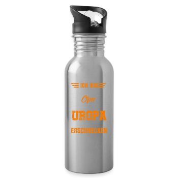Uropa Urgroßvater - Trinkflasche mit integriertem Trinkhalm - Lightsilver - Rechts