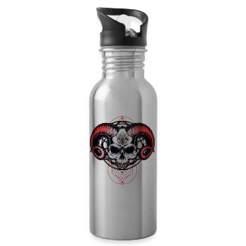 Devil's eye - Water bottle with straw - silver - Right