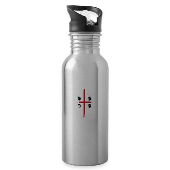 Sardinien Italien Sardegna Reise Touristmus Urlaub - Trinkflasche mit integriertem Trinkhalm - Lightsilver - Rechts
