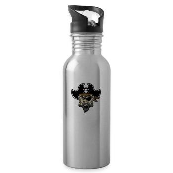 Tête de pirate pirates pirate - Gourde avec paille intégrée - argent clair - Droite