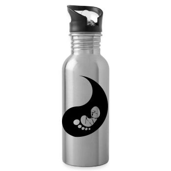 Baby Hälfte Yin - Trinkflasche mit integriertem Trinkhalm - Lightsilver - Rechts