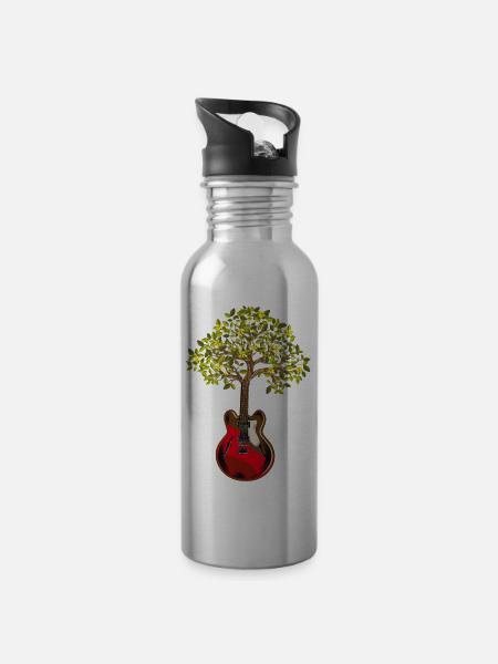 ARBRE DE GUITARE - Gourde avec paille intégrée - argent clair