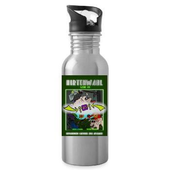 Hirtenwahl - Szene 04 - Mietling vs. guter Hirte - Trinkflasche mit integriertem Trinkhalm - Lightsilver - Rechts