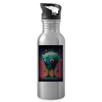 Zombie Frozen - Water bottle with straw - silver - Right