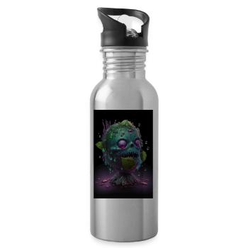 Zombie Frozen - Water bottle with straw - silver - Right