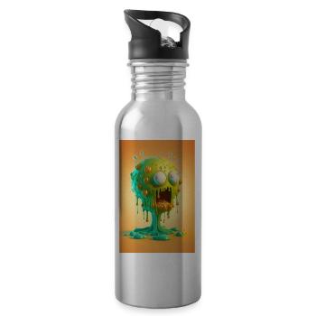 Zombie Frozen - Water bottle with straw - silver - Right