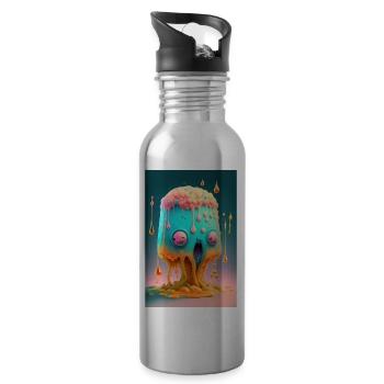 Zombie Frozen - Water bottle with straw - silver - Right