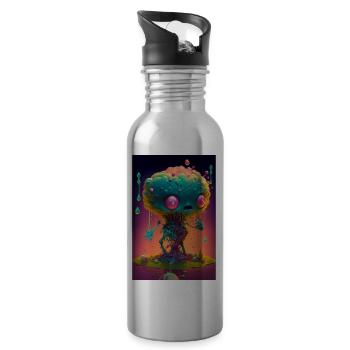 Zombie Frozen - Water bottle with straw - silver - Right