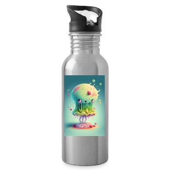 Zombie Frozen - Water bottle with straw - silver - Right