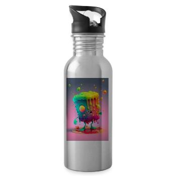 Zombie Frozen - Water bottle with straw - silver - Right
