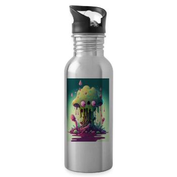 Zombie Frozen - Water bottle with straw - silver - Right
