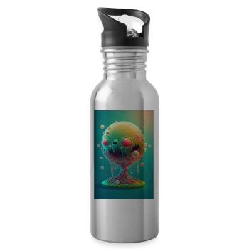 Zombie Frozen - Water bottle with straw - silver - Right