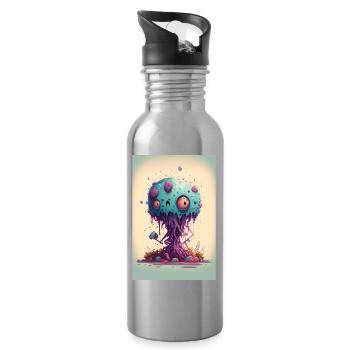 Zombie Frozen - Water bottle with straw - silver - Right