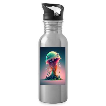 Zombie Frozen - Water bottle with straw - silver - Right