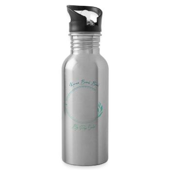 Blue Turtle Karma Beach - Water bottle with straw - silver - Right