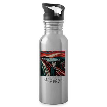 NO SCREAM - Trinkflasche mit integriertem Trinkhalm - Lightsilver - Rechts