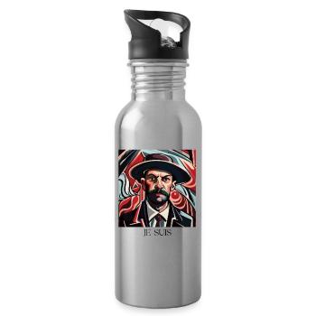 Mr. JE SUIS - Trinkflasche mit integriertem Trinkhalm - Lightsilver - Rechts