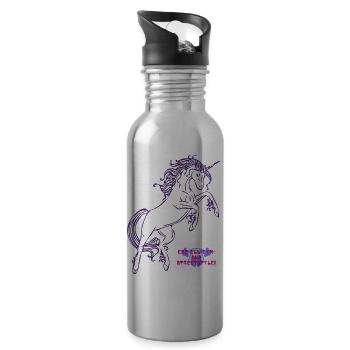 Pegasus - Trinkflasche mit integriertem Trinkhalm - Lightsilver - Rechts