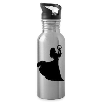 Dancing Dance Music - Trinkflasche mit integriertem Trinkhalm - Lightsilver - Rechts