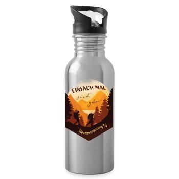 Alpenüberquerung E5 - Einfach mal zu weit gehen - Trinkflasche mit integriertem Trinkhalm - Lightsilver - Rechts