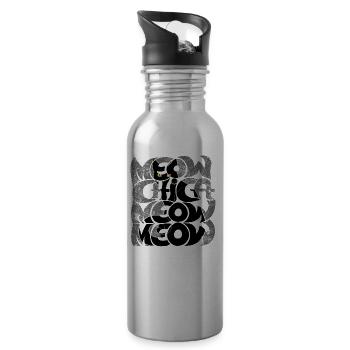 Meow Chica Meow Meow - Trinkflasche mit integriertem Trinkhalm - Lightsilver - Rechts