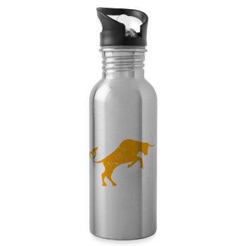 Cowboy - Trinkflasche mit integriertem Trinkhalm - Lightsilver - Rechts