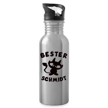 cooles bester Schmidt Design - Trinkflasche mit integriertem Trinkhalm - Lightsilver - Rechts