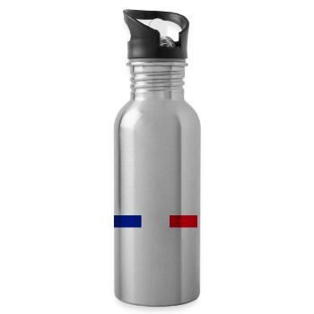 Tolle Kinder sprechen Französisch Geschenk für Frankreich - Trinkflasche mit integriertem Trinkhalm - Lightsilver - Rechts