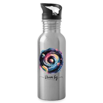 Galactic Dreams Think Big - Water bottle with straw - silver - Right