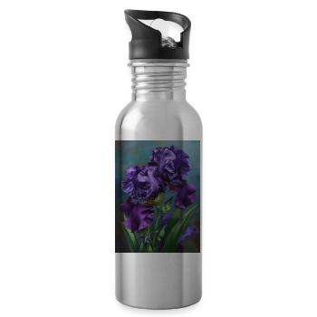 Iris FL 3 - Water bottle with straw - silver - Right