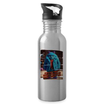 Monster 21 - Trinkflasche mit integriertem Trinkhalm - Lightsilver - Rechts