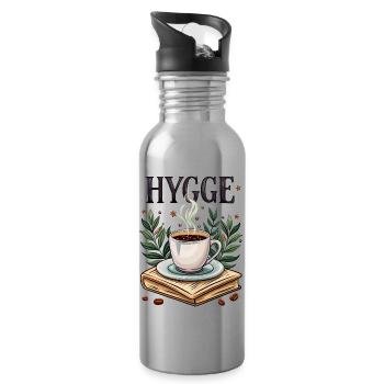 HYGGE - Trinkflasche mit integriertem Trinkhalm - Lightsilver - Rechts