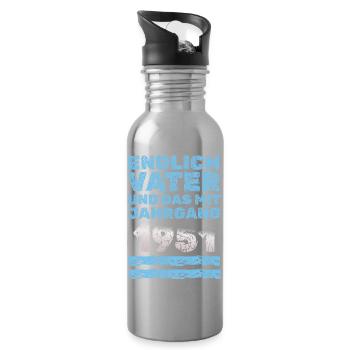mit 1951 - Trinkflasche mit integriertem Trinkhalm - Lightsilver - Rechts