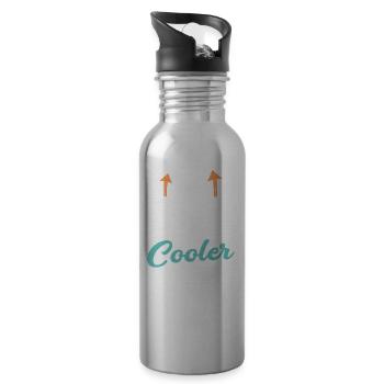 So sieht ein richtig cooler Logopäde aus - Trinkflasche mit integriertem Trinkhalm - Lightsilver - Rechts