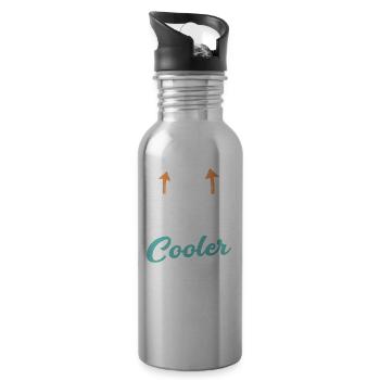 So sieht ein richtig cooler Biologe aus Forscher - Trinkflasche mit integriertem Trinkhalm - Lightsilver - Rechts