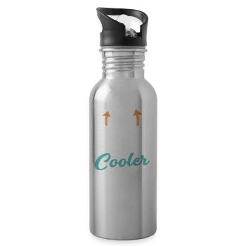 So sieht ein richtig cooler Schlosser aus - Trinkflasche mit integriertem Trinkhalm - Lightsilver - Rechts